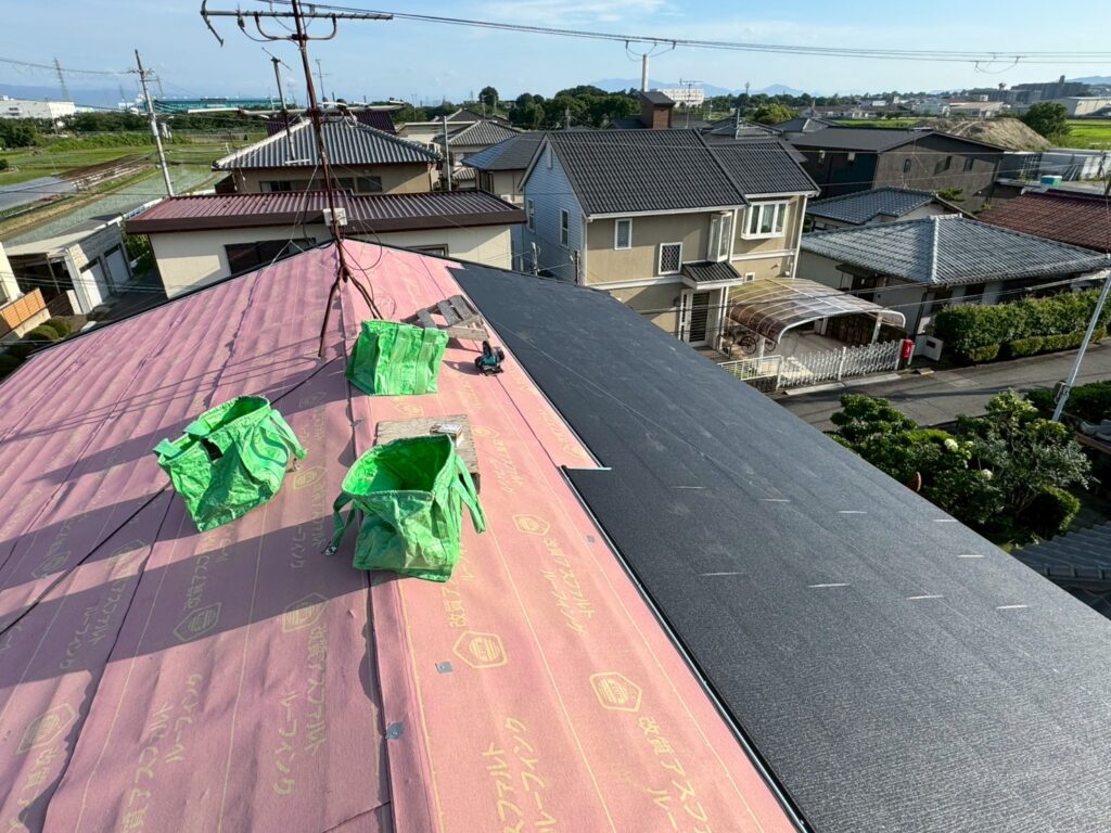 スーパーガルテクト施工状況